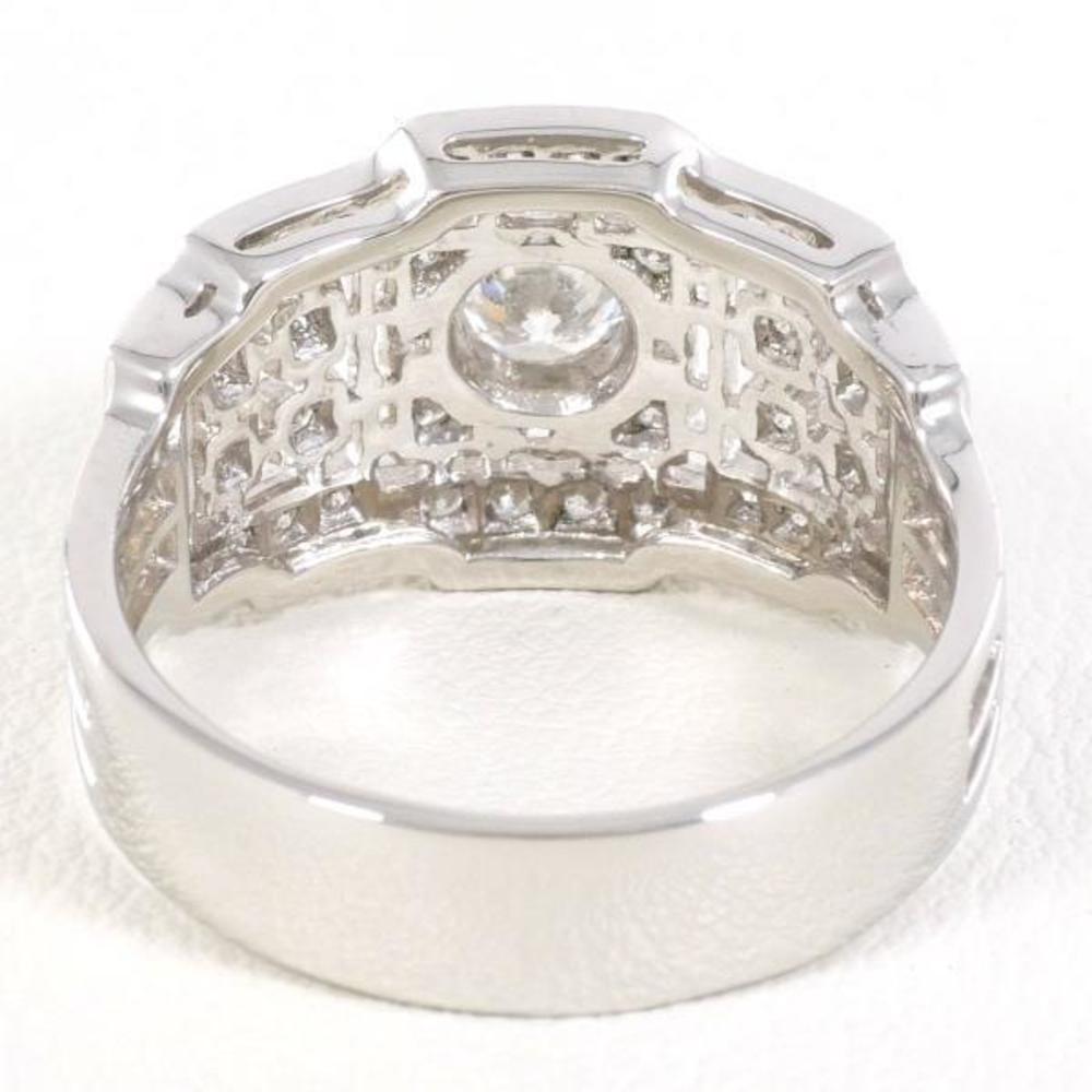 LuxUness PT950 Platinum Diamond Ring 12.5 Metal Ring - Picture 6 of 9